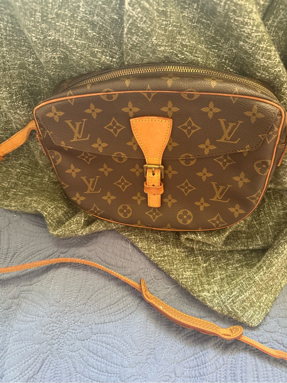 Louis Vuitton Monogram Messenger Bag in Brown with Tan Trim